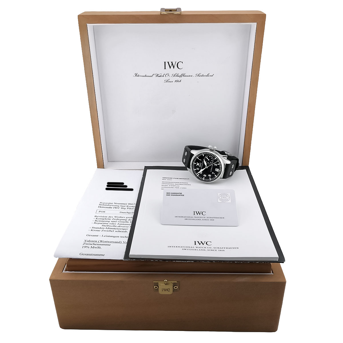 IWC Große Fliegeruhr Big Pilot Ref. IW500201 Box Papers