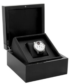 UHRENBOX | für 1 Uhr Klavierlack Lederausstattung | Ref. L18B18H10-1 S