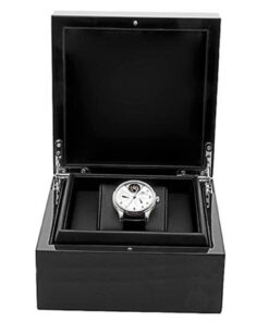 Alternative view of UHRENBOX | für 1 Uhr Klavierlack Lederausstattung | Ref. L18B18H10-1 S