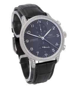 IWC | Portugieser Chronograph Automatic Weißgold m. Original Brillantbesatz | Ref. IW371439