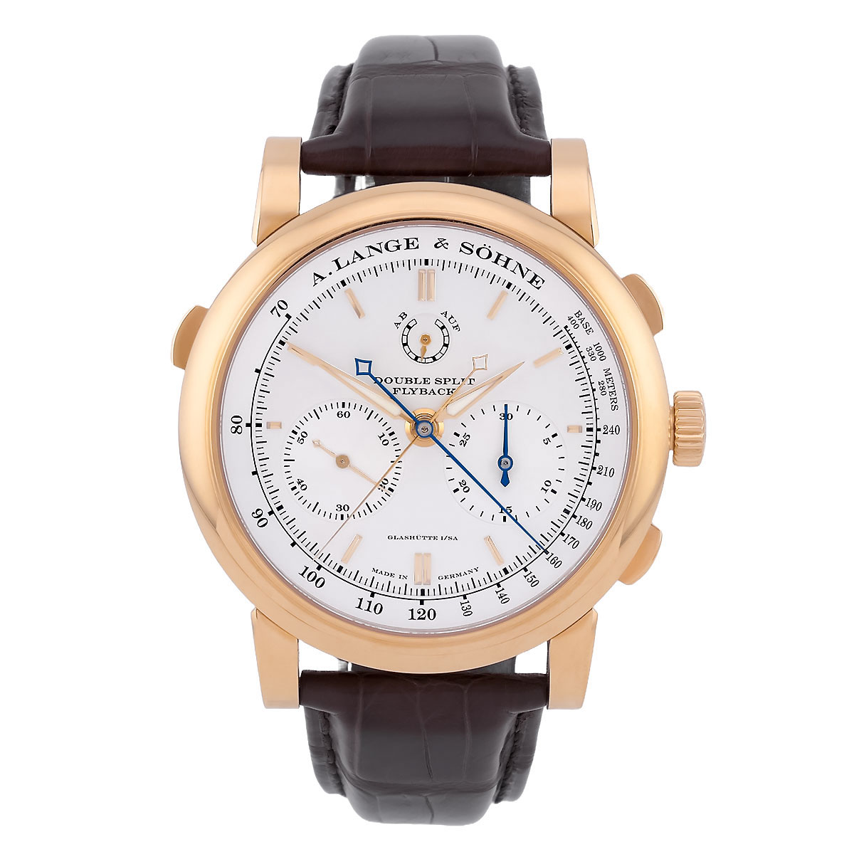 A. LANGE & SÖHNE Saxonia Double Split Rotgold Ref. 404.032 - Full Set - NOS