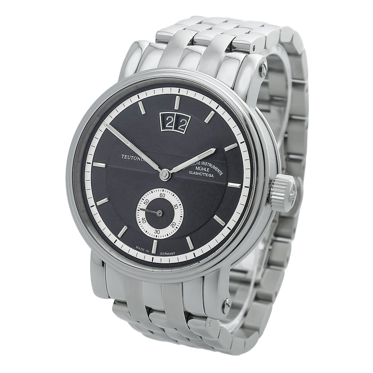 MÜHLE GLASHÜTTE Edition Black Teutonia II Large Date Ref. M1-30-83 Front Right