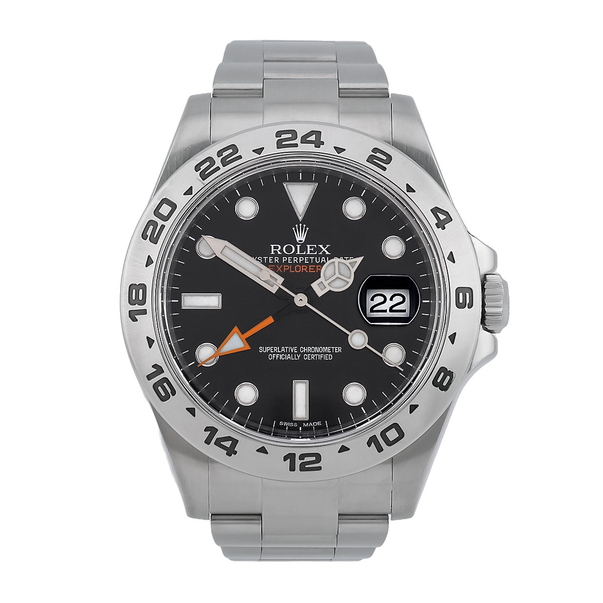 Rolex Explorer II Oyster 42 mm Oystersteel mit schwarzem Zifferblatt Referenz 216570