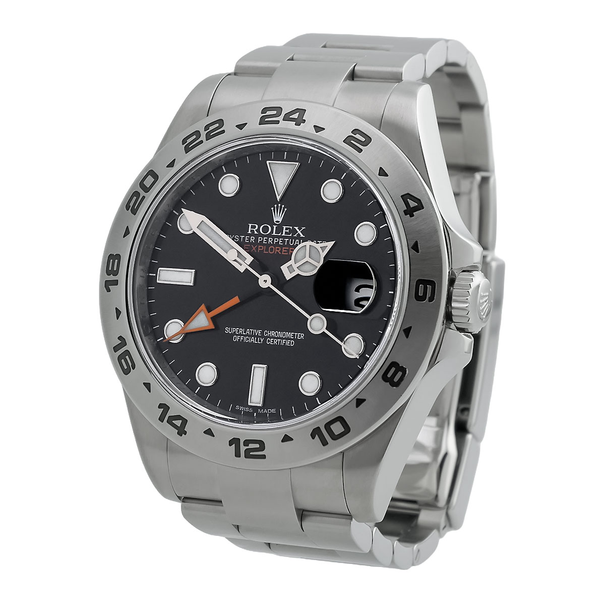 Rolex Explorer II Oyster 42 mm Oystersteel mit schwarzem Zifferblatt Referenz 216570